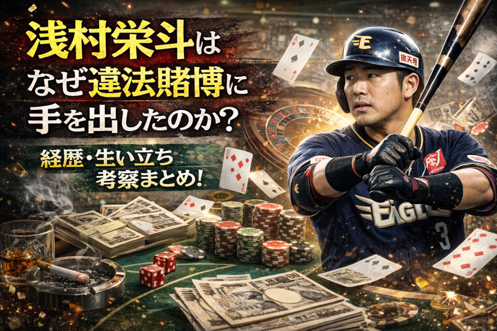 浅村栄斗はなぜ違法賭博に手を出したのか？経歴・生い立ち考察まとめ！